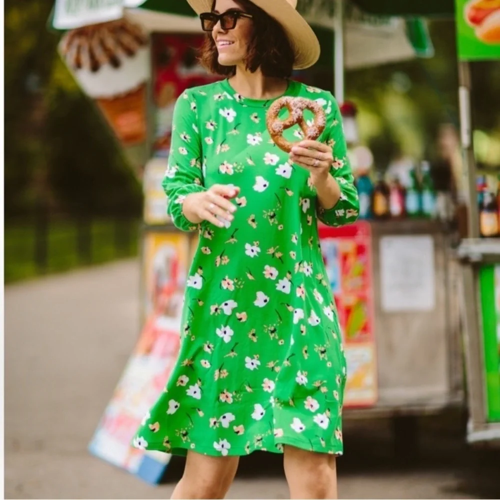 Sonnet James Georgia Play Dress in Green Floral Sz S - Picture 3 of 13